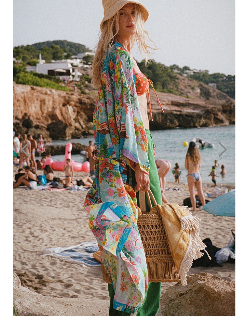 NWT Spell Capri Robe Kimono Cover Up Boho Ibiza Beach Floral One Size